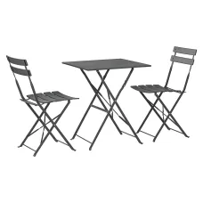 Harbour Housewares 2 Seater Sussex Bistro Set - Square - Grey