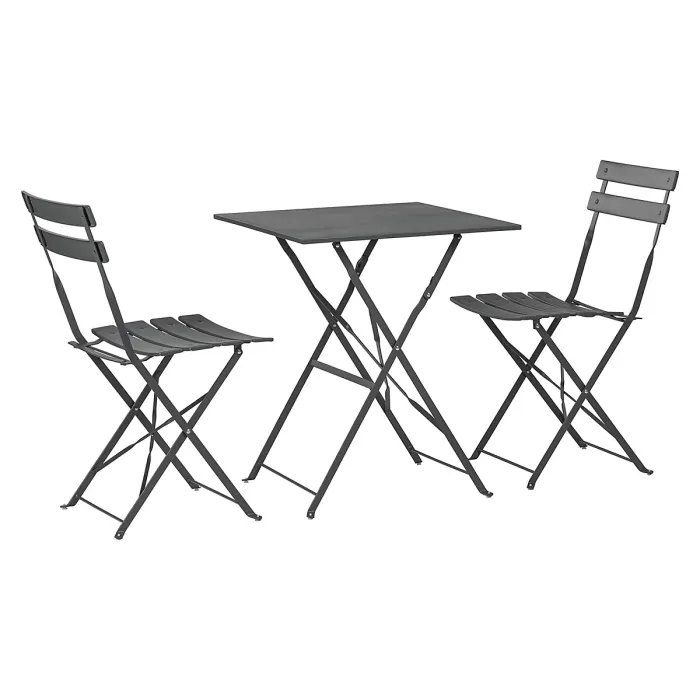 Harbour Housewares 2 Seater Sussex Bistro Set - Square - Grey