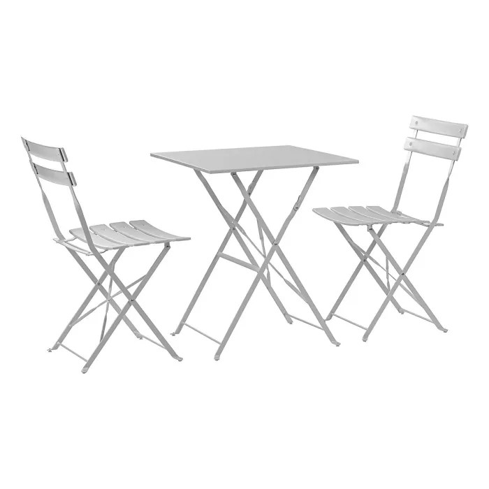 Harbour Housewares 2 Seater Sussex Bistro Set - Square - White