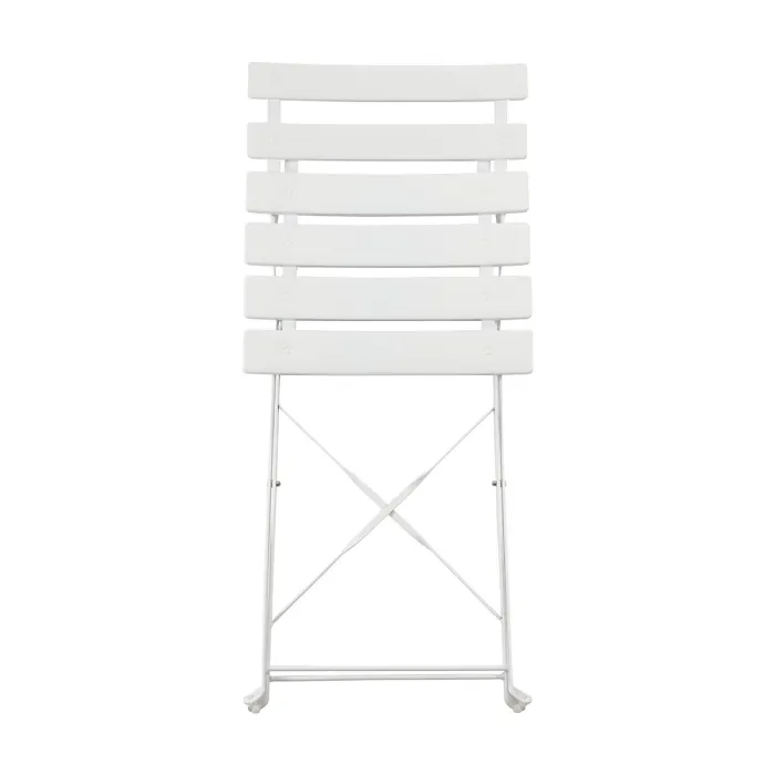 Harbour Housewares 2 Seater Sussex Bistro Set - Square - White
