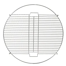 Harbour Housewares Round Fire Pit BBQ Grill - 72.5cm - Grey