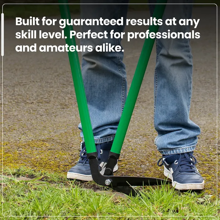 Hardys 36" Long Handled Garden Shears - 1.3kg Lawn Edging Border Trimmer with Soft Grip Handles, Carbon Steel Blade, Green