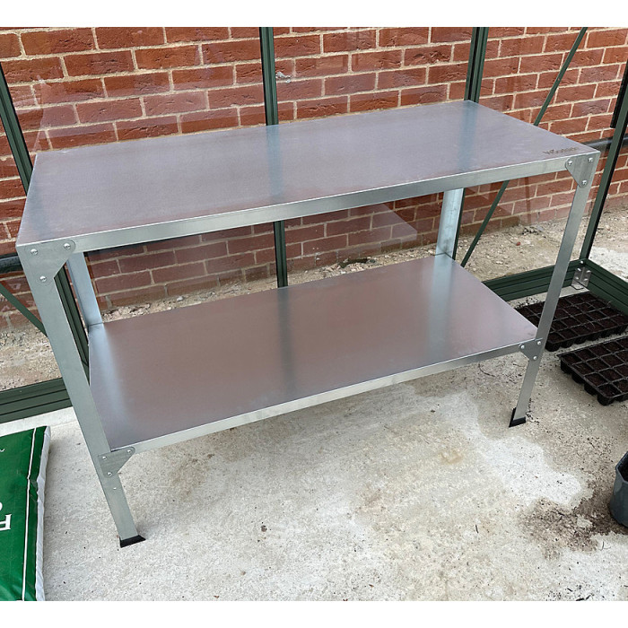 Woodside 2 Tier Galvanised Steel Potting Bench