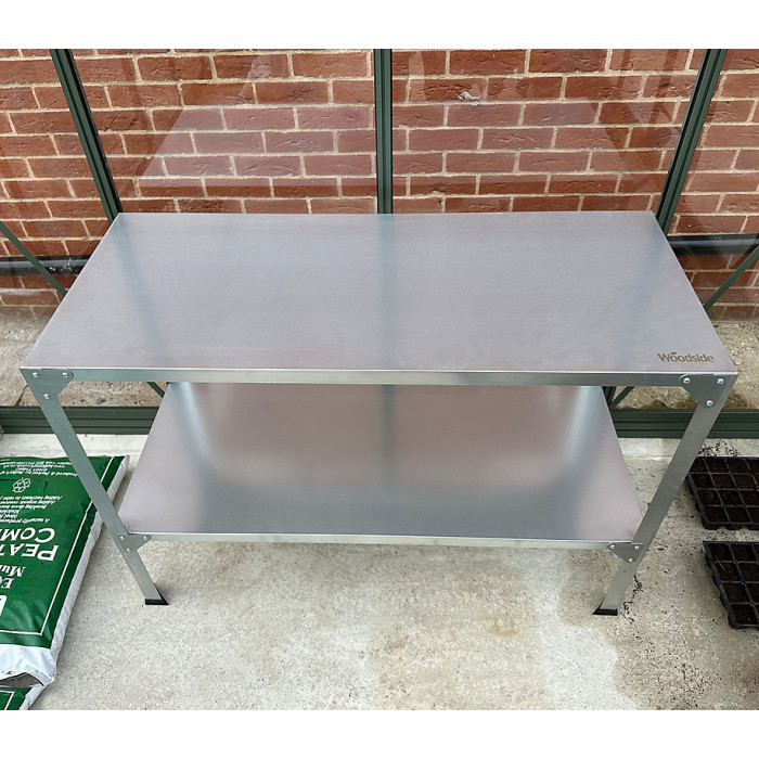 Woodside 2 Tier Galvanised Steel Potting Bench