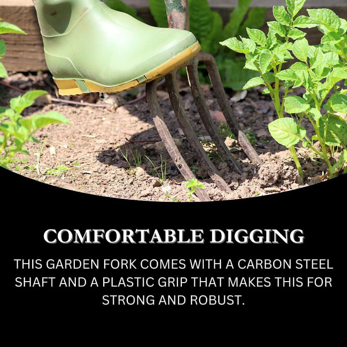 Marco Paul 38" Digging Fork Heavy Duty Carbon Steel Digging Fork - Gardening Hand Tool