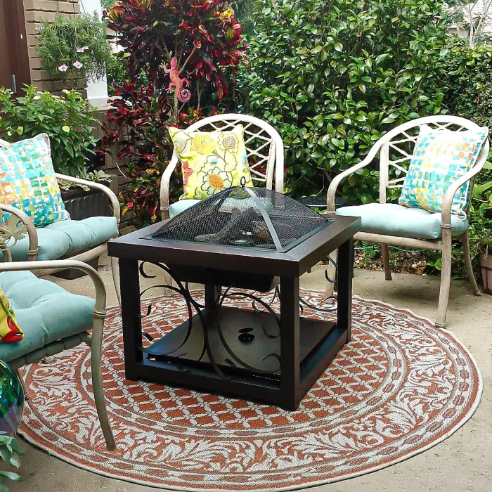 Marco Paul Black 4-in 1 Steel Firepit, Bbq, Table and ice bucket