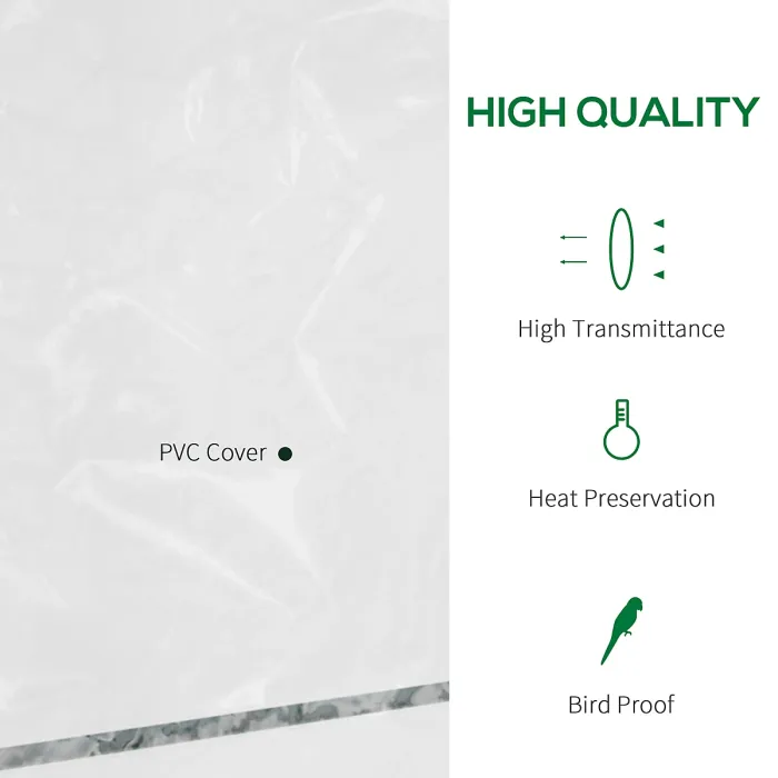 Outsunny Walk In Greenhouse Garden Clear PVC Frame Shelves Reinforced Plant Grow