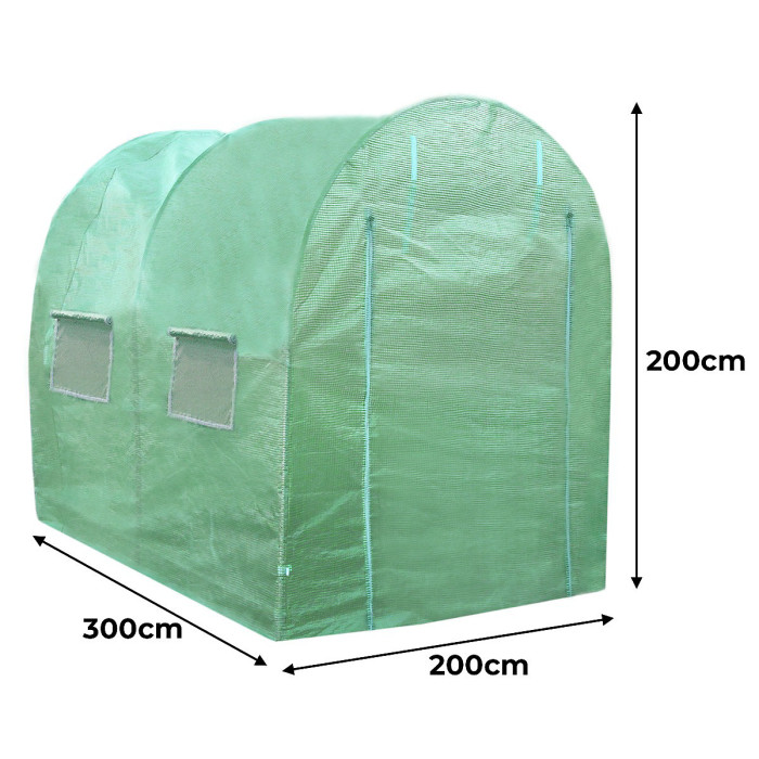 Polytunnel Greenhouse 25mm 3m x 2m with Racking