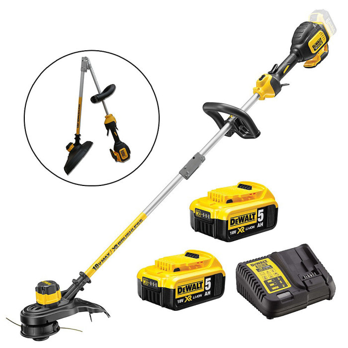 Dewalt DCM561P2S 18v XR Brushless Grass Line Trimmer + 2 x 5.0ah + Charger