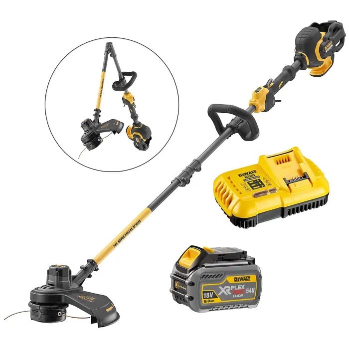 Dewalt DCM5713T1 54v XR Flexvolt Cordless Grass Trimmer Cutter Split Shaft - 6ah