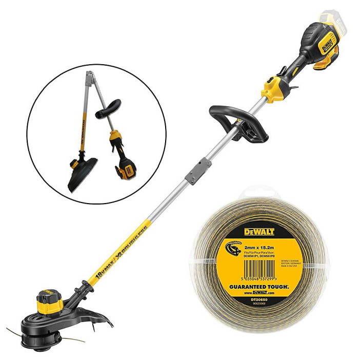 Dewalt DCM561PBS 18v XR Cordless Brushless Grass Trimmer Split Shaft + 15m Line