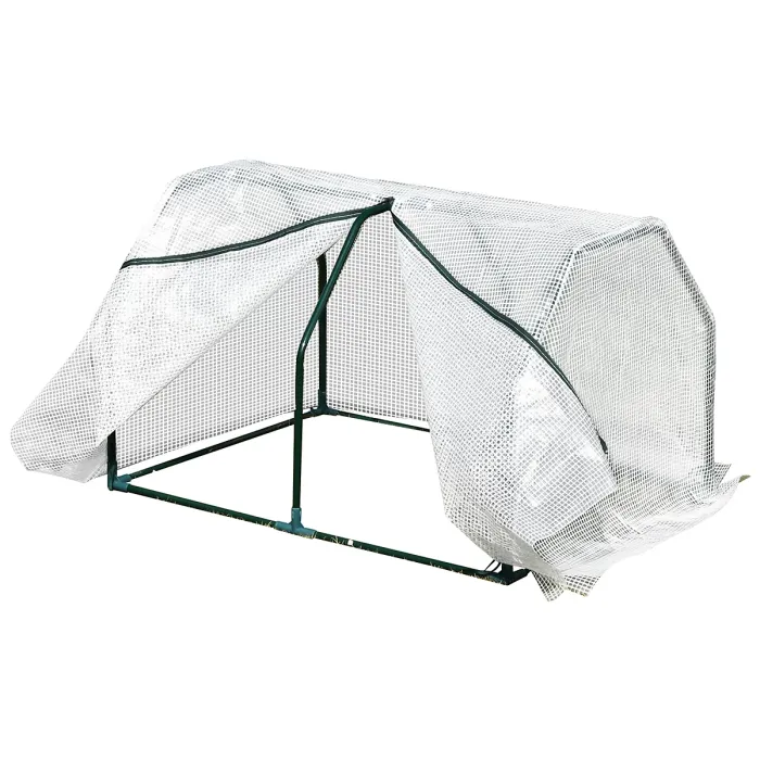Outsunny Mini Greenhouse Grow House PVC Cover Steel Frame White 99 x 71 x 60cm