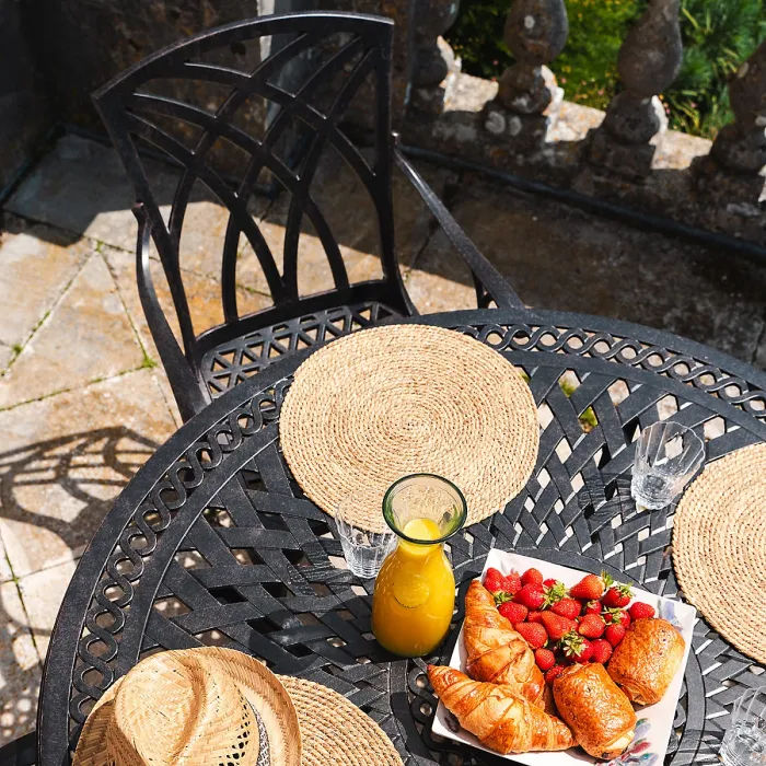 Lazy Susan Alice Antique Bronze 4 Seater Metal Garden Furniture set