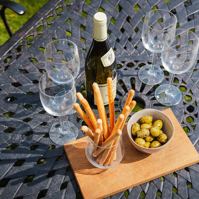 Lazy Susan June Antique Bronze 4 Seater Metal Garden Furniture set