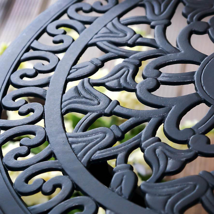 Lazy Susan Tulip Antique Bronze metal garden bistro set