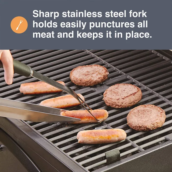 VonShef 5 Piece BBQ Tools Set w/ Storage Case Bag, Barbecue Accessories Kit w/ Turner, Fork, Tongs, Basting Brush, Cleaning Brush