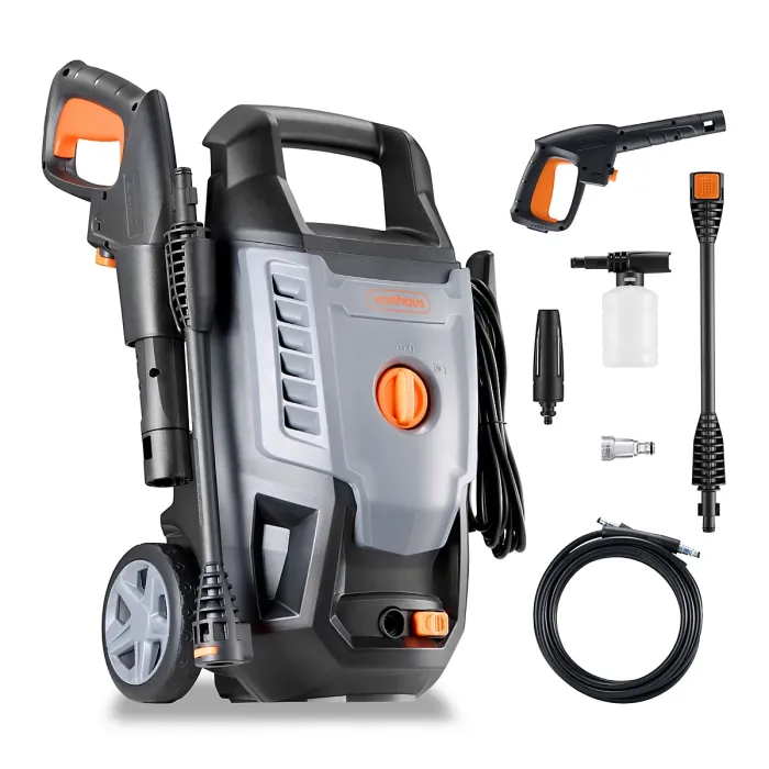 VonHaus Pressure Washer 1600W, Portable Power Washer for Patio, Car, Fences, Jet Wash w/ Accessories, 130 Bar Max Water Pressure