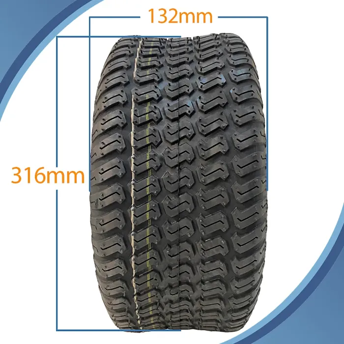 13x5.00-6 Lawnmower Grass Tyre Wanda P332 Multi Turf 4 ply Road Legal (Set of 3)
