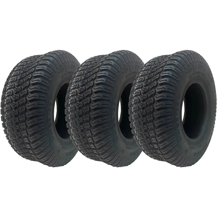 11x4.00-5 Lawnmower Grass Multi Turf Tyres 4ply Tubeless Wanda P332 (Set of 3)