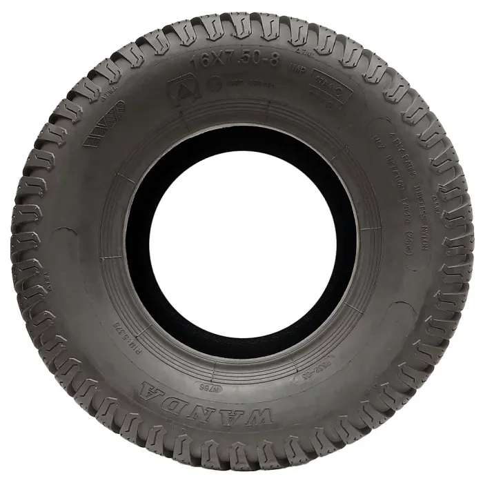 16x7.50-8 Grass Tyres 4ply Wanda P332 Turf Ride On Lawnmower Tires (Set of 4)