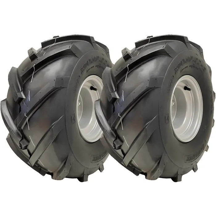 20x10.00-8 Open Centre P328 Wheels & Rim Cleated Rotovator 100mm PCD (Set of 2)