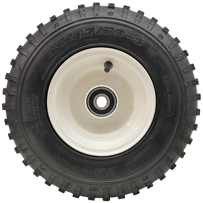 145/70-6 ATV Tyres Wanda Knobby On Rim 20mm Bearings Road Legal 75kgs (Set of 2)