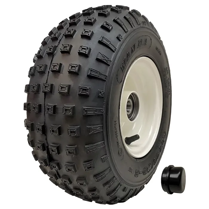 145/70-6 ATV Tyres Wanda Knobby On Rim 20mm Bearings Road Legal 75kgs (Set of 2)