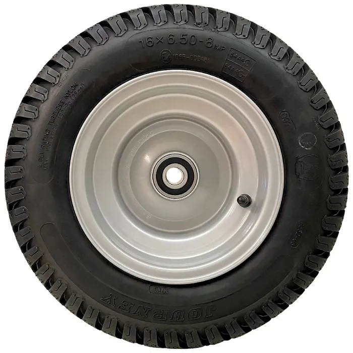 16x6.50-8 Grass Lawnmower Wheel 4ply P332 Tyre Steel Rim 25mm Bearing (Set of 4)