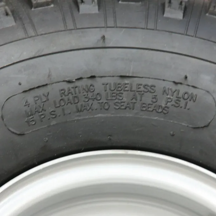 22x11.00-8 Knobby ATV Tyre 4 Stud Steel Rim 4 Ply Trailer Quad Wheel 100mm PCD