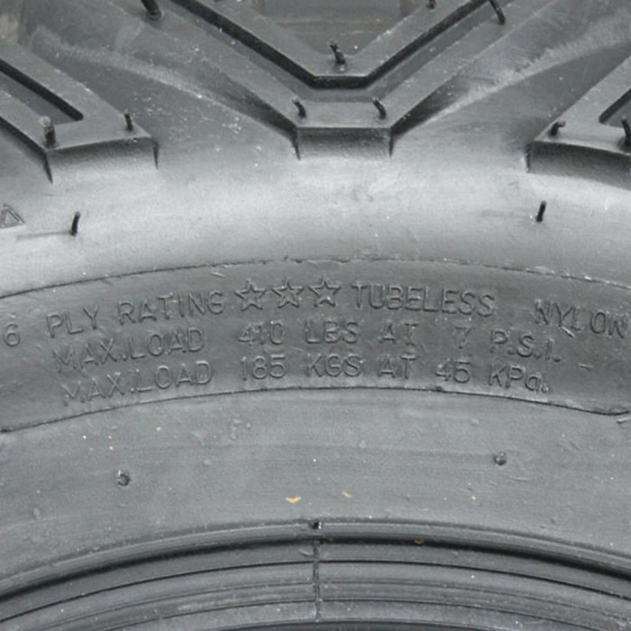 26x9.00-12 ATV tyre 6ply 7psi - Wanda P350 6ply Emarked, road legal, quad tire.