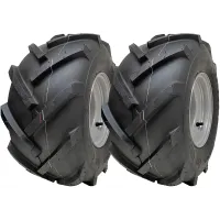 18x9.50-8 Open Centre Tyres on Rim Cleated Rotovator 4 Stud 100mm PCD (Set of 2)