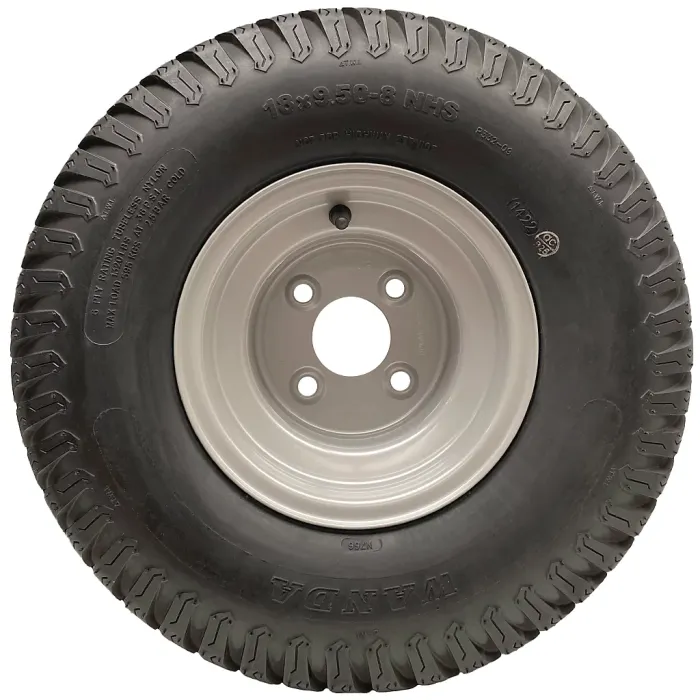 18x9.50-8 Lawnmower Wheel 4 Stud Multi Turf Wanda 100mm 6ply Tyre 595kgs each