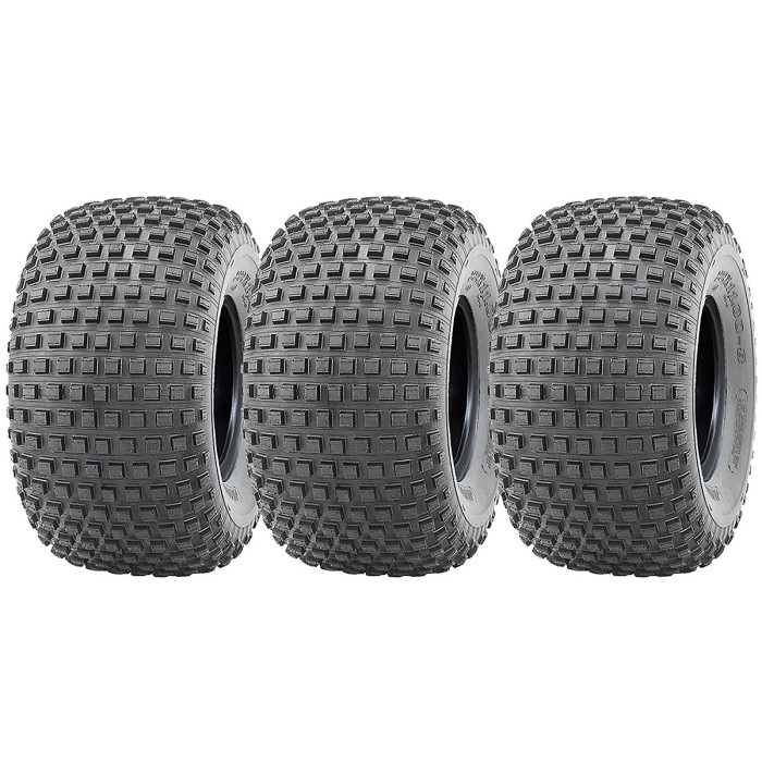 22x11.00-8 Knobby ATV tyre, Quad trailer 22 11 8 tire 4 ply heavy duty, set of 3