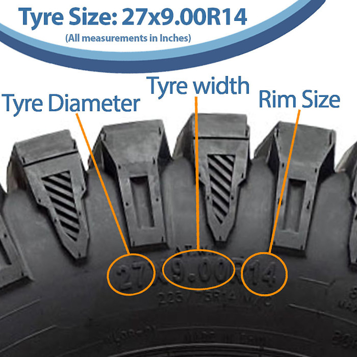 27x9.00R14 ATV Tyres 8ply OBOR Predator 225/75R14 E-Marked Road Legal (Set of 3)