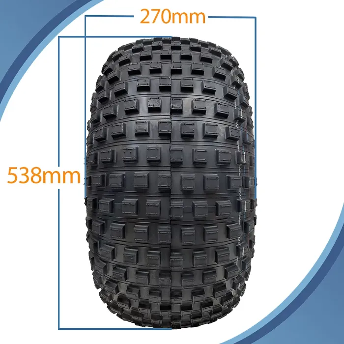 22x11.00-8 Knobby ATV Tyres 4 Stud Rim Trailer Quad Wheels 100mm PCD (Set of 3)