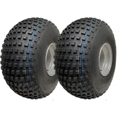 25x12.00-9 Knobby ATV Quad Tyres Wanda P318 Gator 4 Stud 4 Inch PCD (Set of 2)