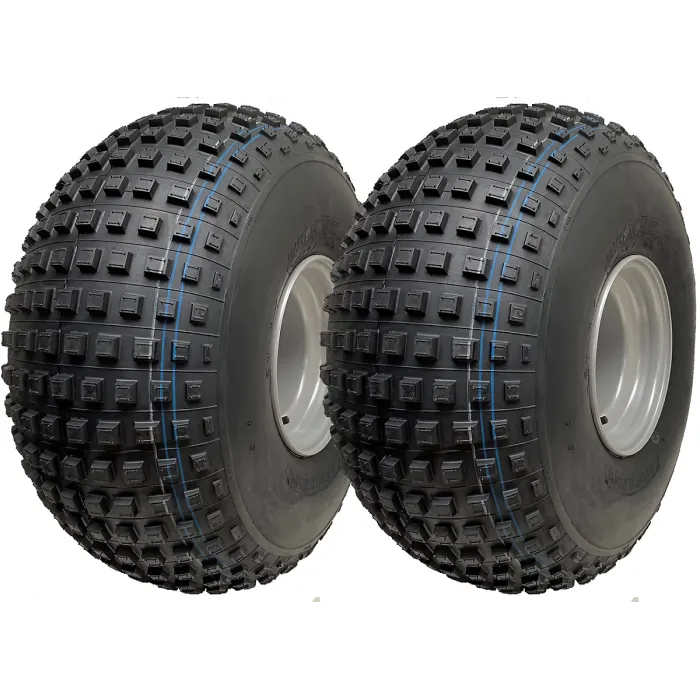 25x12.00-9 Knobby ATV Quad Tyres Wanda P318 Gator 4 Stud 4 Inch PCD (Set of 2)