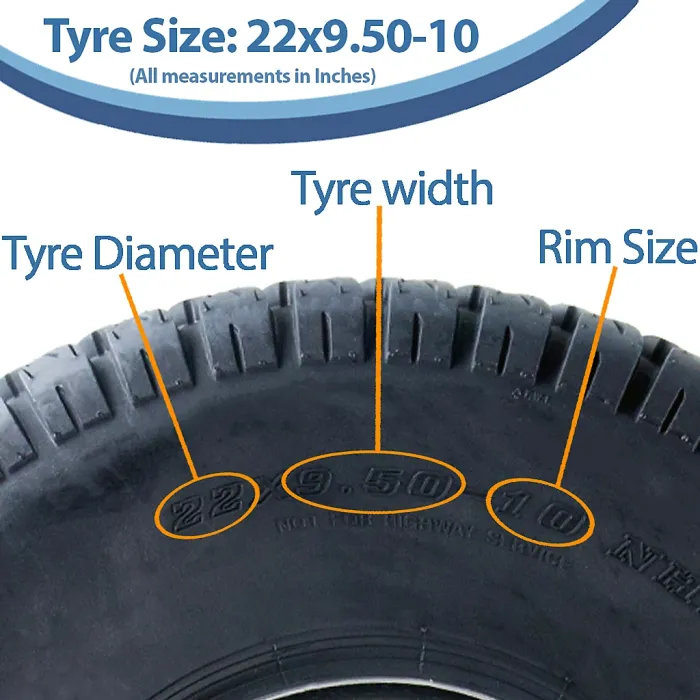 22x9.50-10 4ply Grass Tyre for John Deere Gator, Turf, Lawn Tire, Utility P532