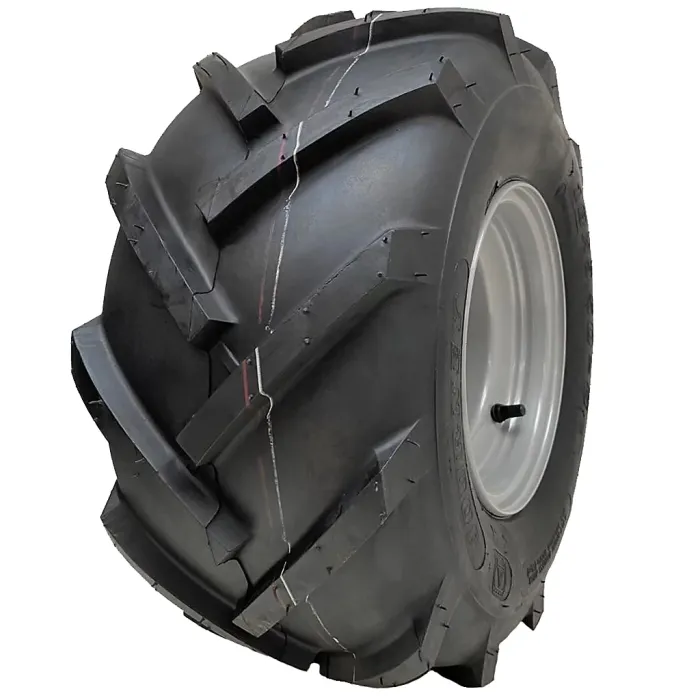 18x9.50-8 Open centre, cleated, rotovator lug ind plant tyre on a 25mm Ball bear