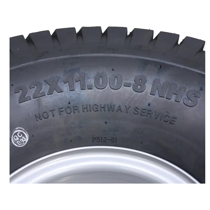 22x11.00-8 grass tyre, Wanda P512 on 100mm PCD, ride on mower, 4ply Utility tire