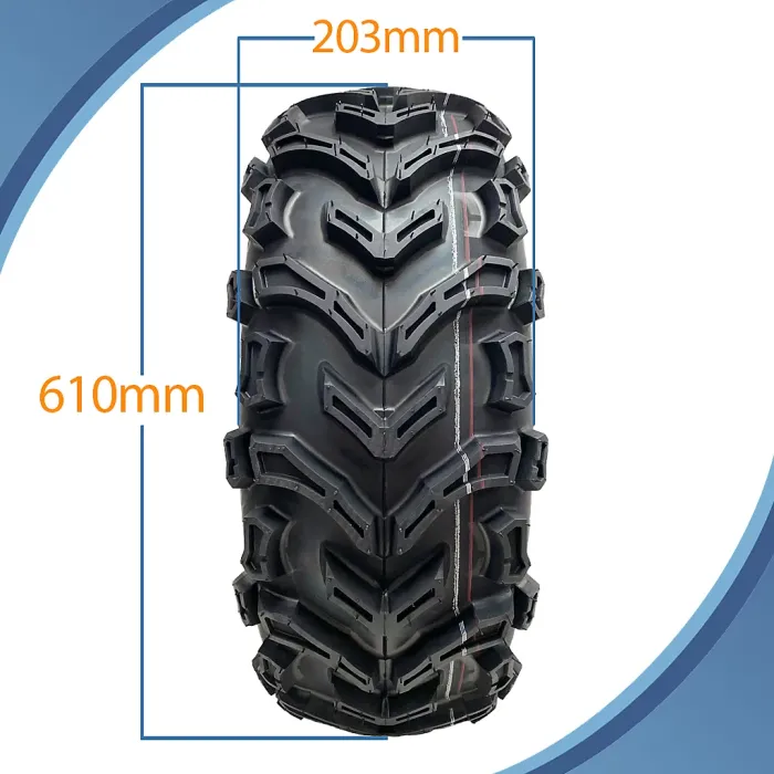 24x8.00-11 Quad ATV Tyre 6ply Wanda P3128 E-Marked Road Legal Tubeless 41J Tire