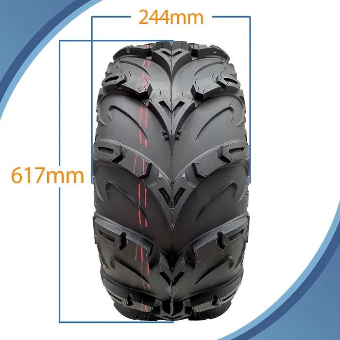 24x10.00-12 ATV Quad Tyre OBOR Mudsling WU06 Tubeless E-Marked Road Legal 267kgs