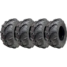 24x10.00-12 ATV Quad Tyres OBOR Mudsling Tubeless Road Legal 267kgs (Set of 4)