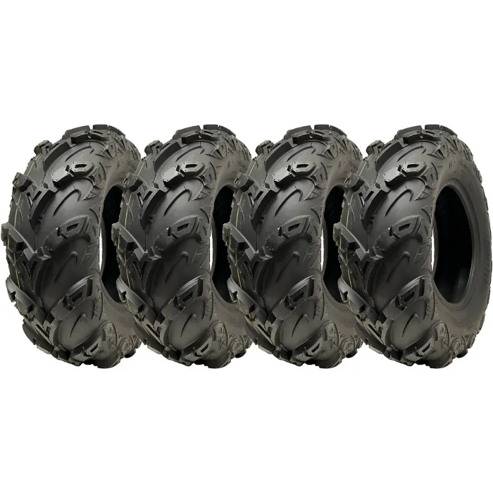 24x8.00-12 ATV Quad Tyre OBOR Mudsling WU05 Tubeless Road Legal 217kg (Set of 4)