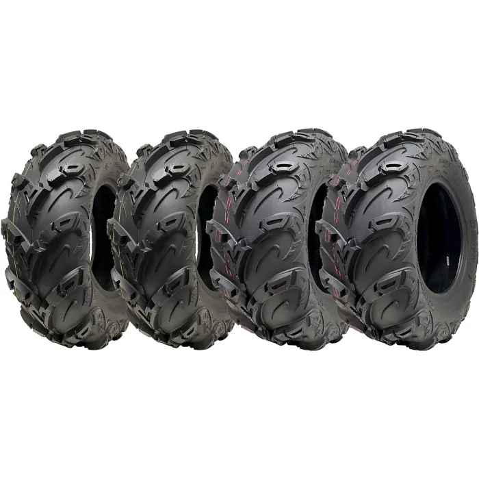24x10.00-12 & 24x8.00-12 ATV Quad Tyres OBOR Mudsling Road Legal (Set of 2 & 2)