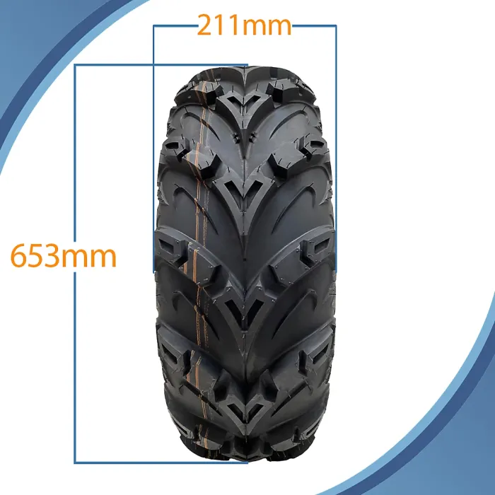 25x8.00-12 ATV Quad Tyre OBOR Mudsling WU05 E-Marked Road Legal 165kg (Set of 2)