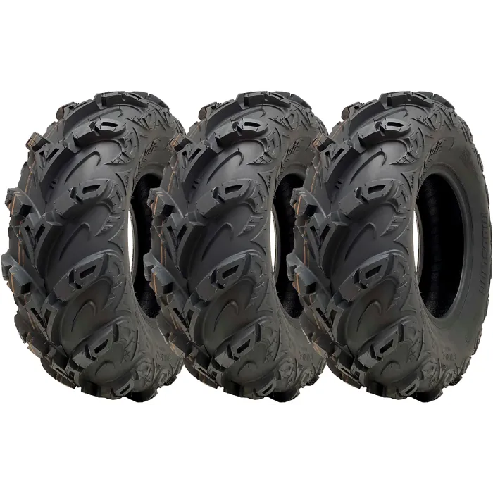 25x8.00-12 ATV Quad Tyre OBOR Mudsling WU05 E-Marked Road Legal 165kg (Set of 3)