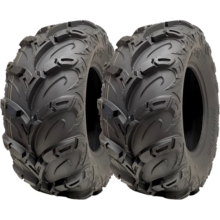 25x10.00-12 ATV Quad Tyres OBOR Mudsling E-Marked Road Legal 200kgs (Set of 2)