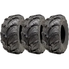 25x10.00-12 ATV Quad Tyres OBOR Mudsling E-Marked Road Legal 200kgs (Set of 3)