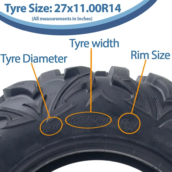 27x11.00R14 ATV Tyre 275/60R14 OBOR Vulture 6ply E-Marked Road Legal 74J 375kgs